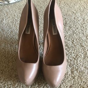 Mega high leather platform heels